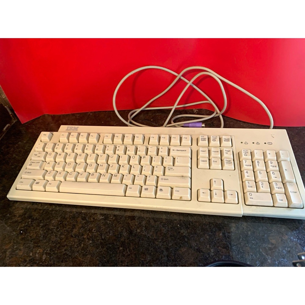 IBM KB-7953 Vintage 104-Key Desktop Computer Keyboard PS/2 Port - Untested